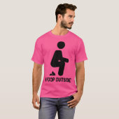 Grappige camping voor buitenmens ik poep buiten ba t-shirt (Voorkant volledig)