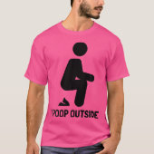 Grappige camping voor buitenmens ik poep buiten ba t-shirt (Voorkant)