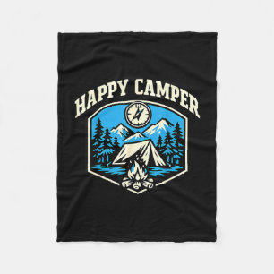 Grappige camping wandelaar liefhebber gelukkige ka fleece deken