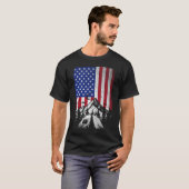 Grappige Camping Wandelen Lover Amerikaanse vlag T-shirt (Voorkant volledig)
