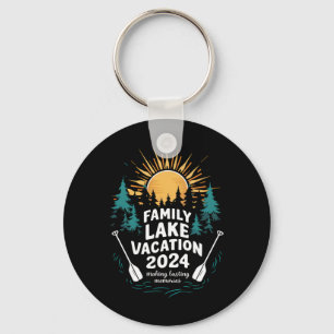 Grappige Camping Wandelvakantie Blokhut 2024 Famil Sleutelhanger