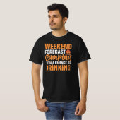 Grappige camping weersvoorspelling t-shirt (Voorkant volledig)