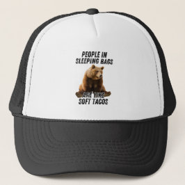 Grappige campingbeer - mensen slapend humor cap trucker pet