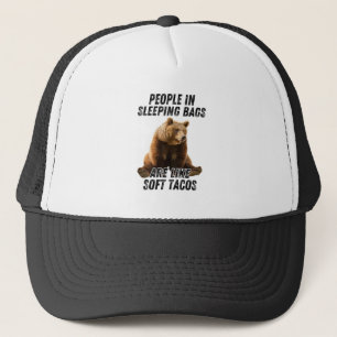 Grappige campingbeer - mensen slapend humor cap trucker pet
