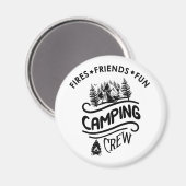 Grappige campingcrew slogan camper vrienden magneet (Voorkant / Achterkant)