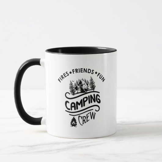 Grappige campingcrew slogan camper vrienden mok (Links)
