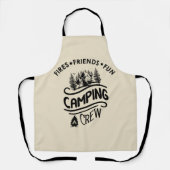 Grappige campingcrew slogan camper vrienden schort (Voorkant)