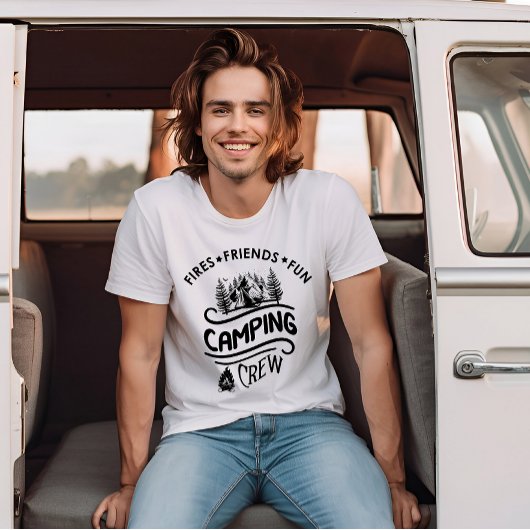 Grappige campingcrew slogan camper vrienden t-shirt
