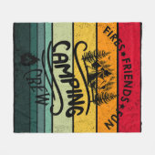 Grappige campingcrew slogan fun camper vrienden fleece deken (Voorkant (Horizontaal))