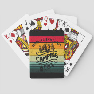 Grappige campingcrew slogan fun camper vrienden pokerkaarten