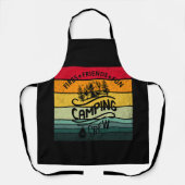 Grappige campingcrew slogan fun camper vrienden schort (Voorkant)