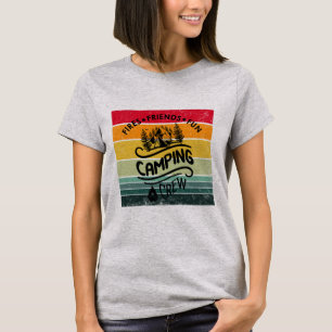 Grappige campingcrew slogan fun camper vrienden t-shirt