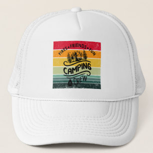Grappige campingcrew slogan fun camper vrienden trucker pet
