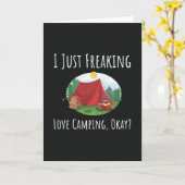 Grappige Campingliefhebber Kaarten Camper Buiten K (Gele Bloem)