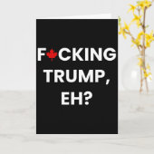 Grappige Canada Esdoornblad F-cking Trump, hè Kaart (Gele Bloem)