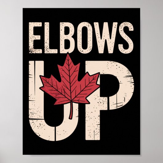 Grappige Canada Meme Ellbogen Omhoog (1) Poster (Voorkant)