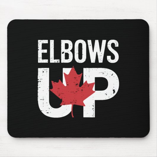 Grappige Canada Meme Ellebogen Omhoog Muismat (Voorkant)