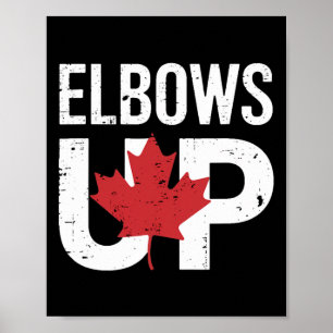 Grappige Canada Meme Ellebogen Omhoog  Poster