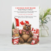Grappige Canadese Beer Canada Day Feest BBQ Achter Kaart (Staand voorkant)