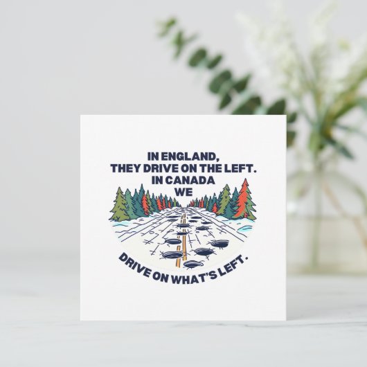 Grappige Canadese cultuur Kaart (Staand voorkant)