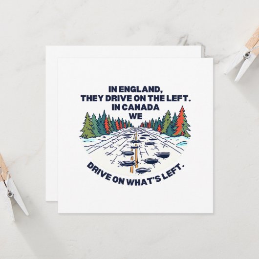 Grappige Canadese cultuur Kaart (Voorkant / Achterkant in situ)