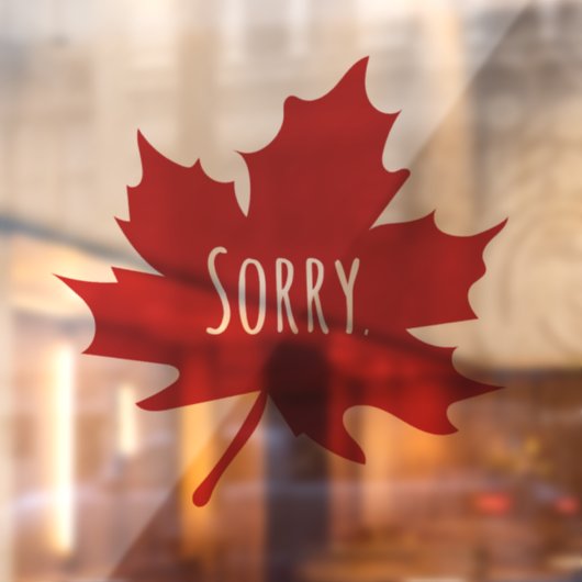 Grappige Canadese Dag Raamsticker (Vel 2)