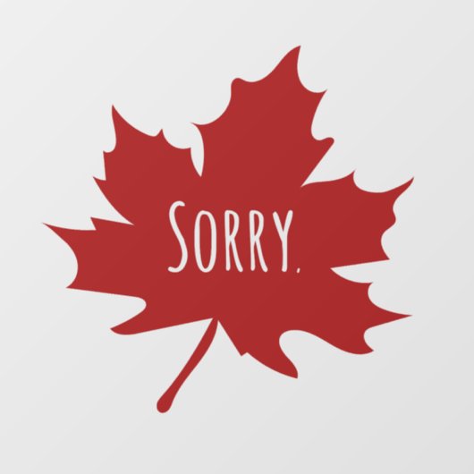 Grappige Canadese Dag Raamsticker (Vel)