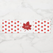 Grappige Canadese Dag Waterfles Etiket (Enkel label)