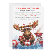Grappige Canadese Eland Canada Day BBQ Zwembadfees
