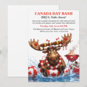 Grappige Canadese Eland Canada Day BBQ Zwembadfees Kaart (Voorkant / Achterkant)