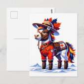 Grappige Canadese Ezel Briefkaart (Voorkant / Achterkant)