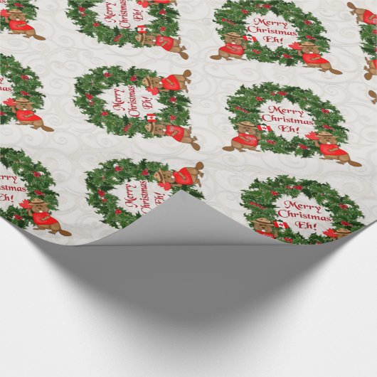 Grappige Canadese kerst Eh 2 Cadeaupapier (Hoek)