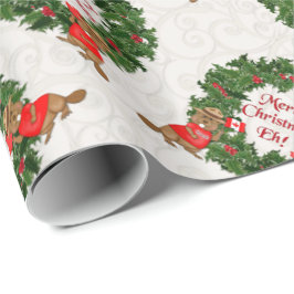 Grappige Canadese kerst Eh 2 Cadeaupapier