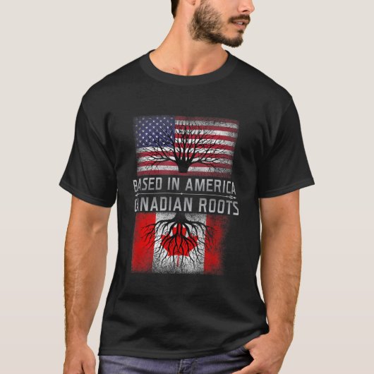 Grappige Canadese Roots Canada Amerika Amerikaanse T-shirt (Voorkant)