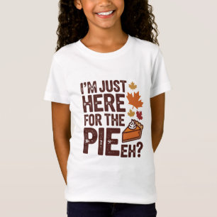 Grappige Canadese Thanksgiving Taart 'Eh' Retro He T-shirt