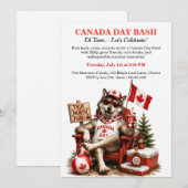 Grappige Canadese wolf Canada Day achtertuin BBQ-f Kaart (Voorkant / Achterkant)