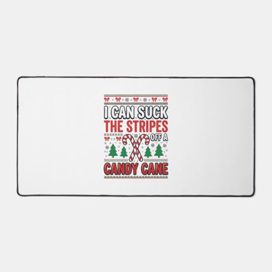 Grappige Candy Cane Kersttrui Bureaumat (Voorkant)