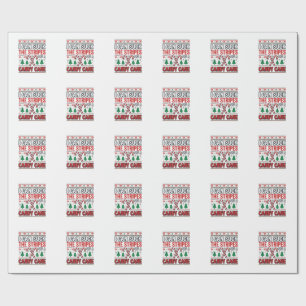 Grappige Candy Cane Kersttrui Cadeaupapier