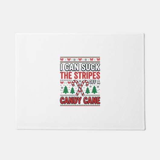 Grappige Candy Cane Kersttrui Deurmat (Voorkant)