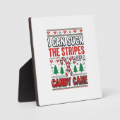 Grappige Candy Cane Kersttrui Fotoplaat (Voorkant)
