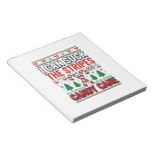 Grappige Candy Cane Kersttrui Notitieblok (Schuin)