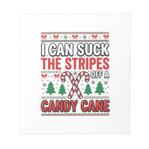 Grappige Candy Cane Kersttrui Notitieblok