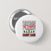 Grappige Candy Cane Kersttrui Ronde Button 5,7 Cm (Voorkant /achterkant)