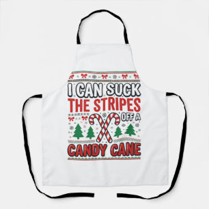 Grappige Candy Cane Kersttrui Schort