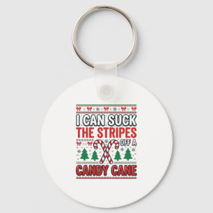 Grappige Candy Cane Kersttrui Sleutelhanger
