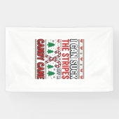 Grappige Candy Cane Kersttrui Spandoek (Horizontaal)