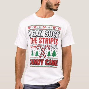 Grappige Candy Cane Kersttrui T-shirt