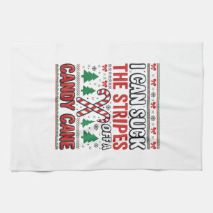 Grappige Candy Cane Kersttrui Theedoek