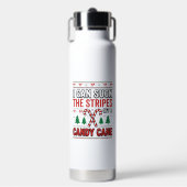 Grappige Candy Cane Kersttrui Waterfles (Voorkant)