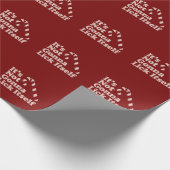 Grappige Candy Cane Lick Zichzelf Kerstmis Cadeaupapier (Hoek)